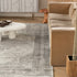 2' X 4' Gray Distressed Medallion Area Rug